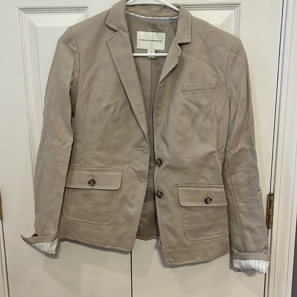 Khaki banana republic suit jacket